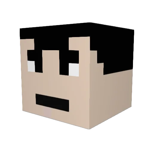 SatcomSamurai Minecraft avatar head, 3D render