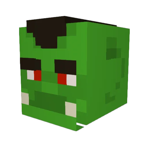 Sated1 Minecraft avatar head, 3D render