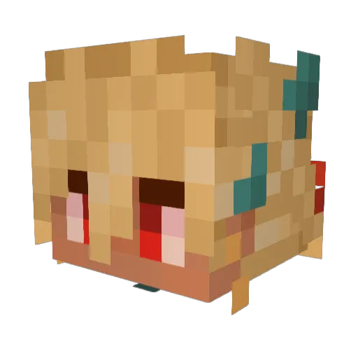 Satellaris Minecraft avatar head, 3D render