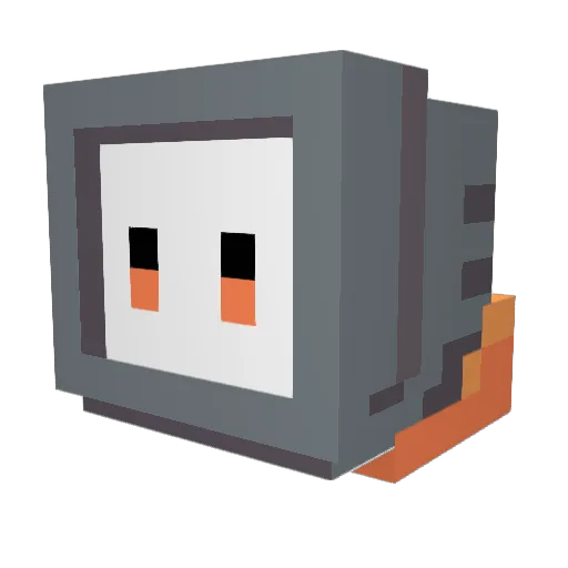 Satellite_off Minecraft avatar head, 3D render