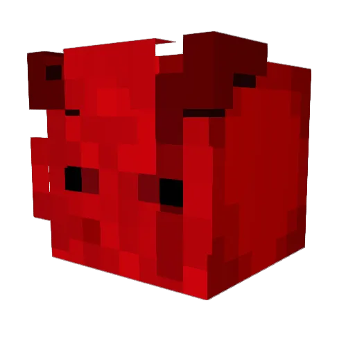 Saten49 Minecraft avatar head, 3D render