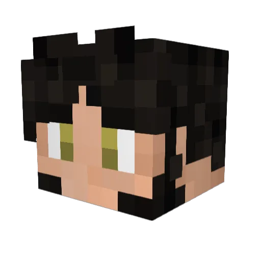 Saterra Minecraft avatar head, 3D render