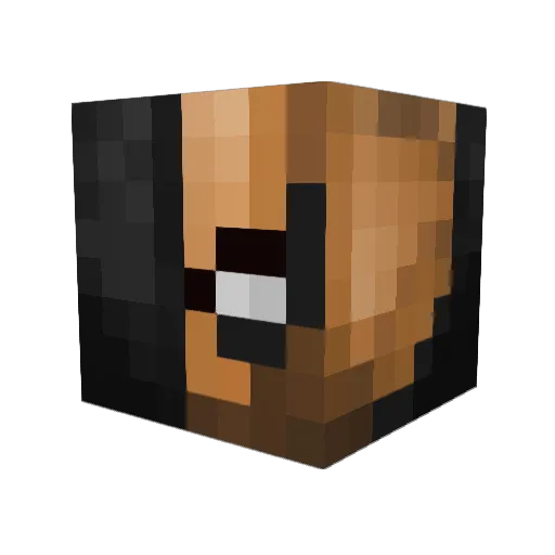 Sathracx Minecraft avatar head, 3D render