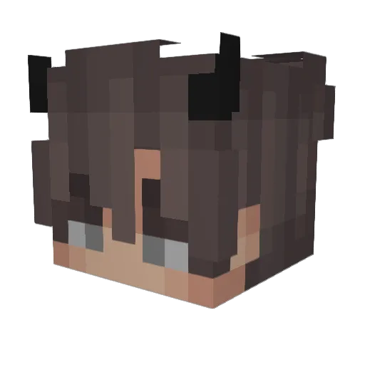 Satik Minecraft avatar head, 3D render