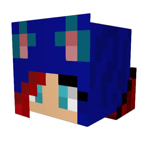 Satina_s Minecraft avatar head, 3D render