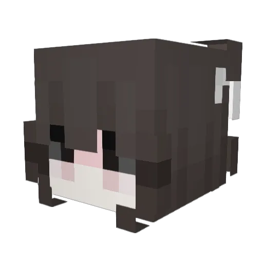 Satiraa Minecraft avatar head, 3D render