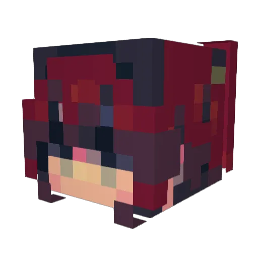 Satj0w Minecraft avatar head, 3D render