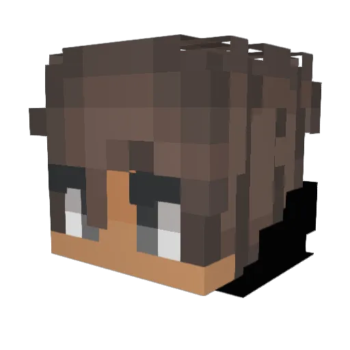 Satkislovas Minecraft avatar head, 3D render