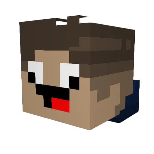Satlerr Minecraft avatar head, 3D render