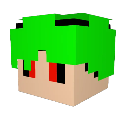 Sato6_5 Minecraft avatar head, 3D render