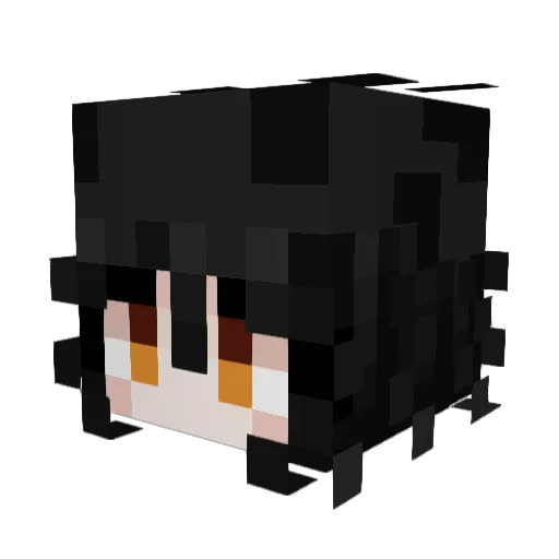 SatoKaneee Minecraft avatar head, 3D render