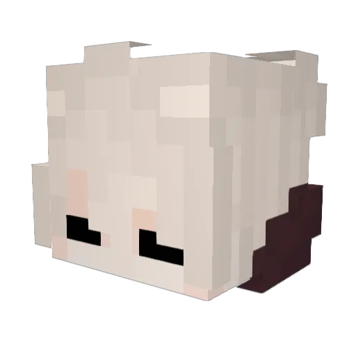 SatoYako Minecraft avatar head, 3D render