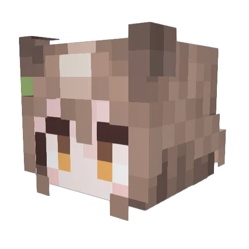 SatonoDiamond_ Minecraft avatar head, 3D render