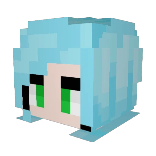 Satori755 Minecraft avatar head, 3D render