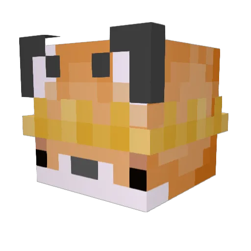 SatoriCZ Minecraft avatar head, 3D render