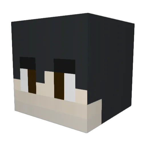 Satori_Komeiji Minecraft avatar head, 3D render