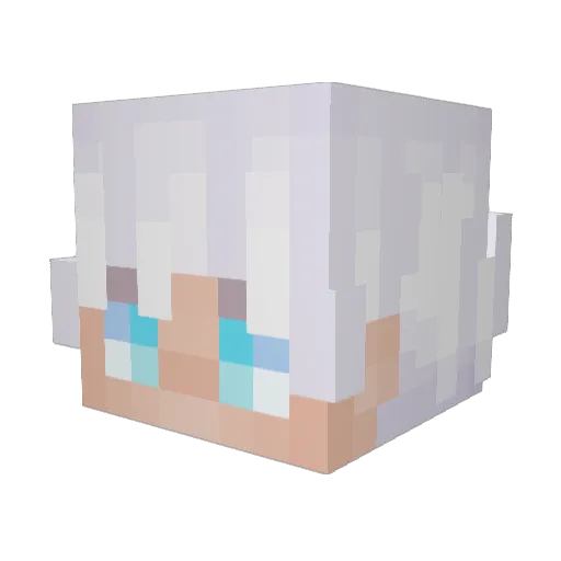 Satoru_Gojo Minecraft avatar head, 3D render