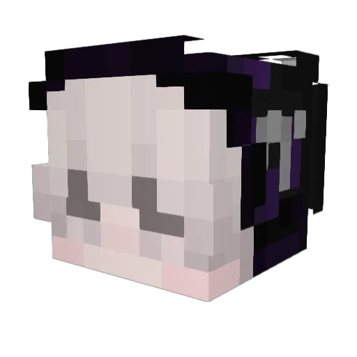 Satoruren Minecraft avatar head, 3D render