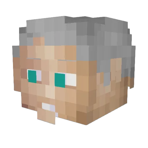 Satoshi1984 Minecraft avatar head, 3D render