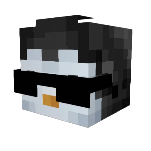 SatoshiAX Minecraft avatar head, 3D render