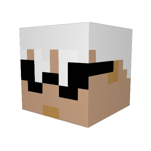 Satoshik Minecraft avatar head, 3D render