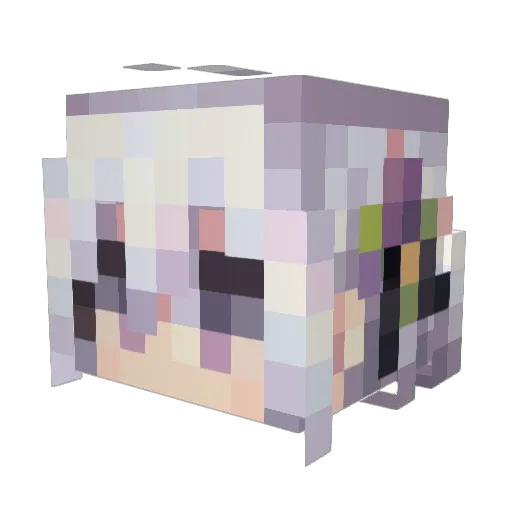SatouBell Minecraft avatar head, 3D render