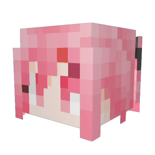 Satousei22 Minecraft avatar head, 3D render