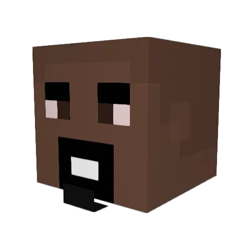 SatreTDI Minecraft avatar head, 3D render