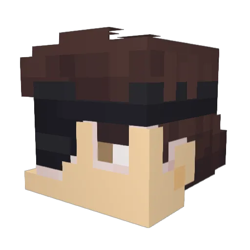 SatriaWorld Minecraft avatar head, 3D render