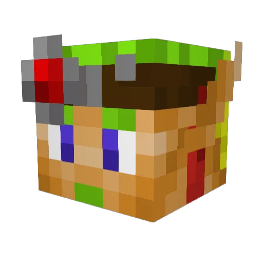 SatsumaCoral Minecraft avatar head, 3D render