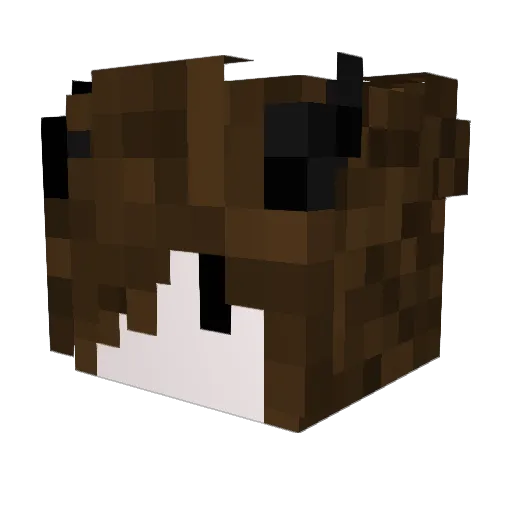 Satsumaki Minecraft avatar head, 3D render