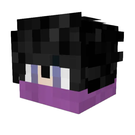 Satsurie Minecraft avatar head, 3D render
