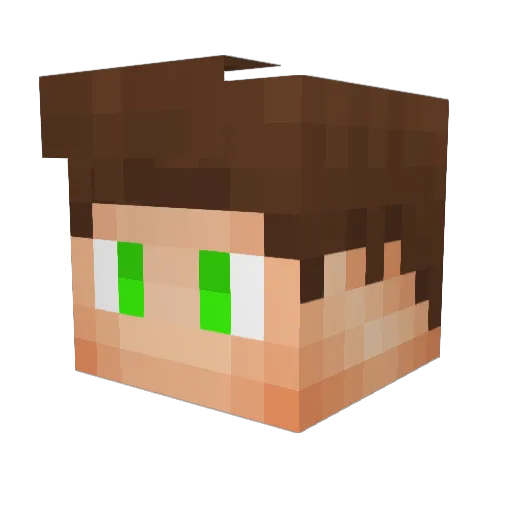 Sattla Minecraft avatar head, 3D render