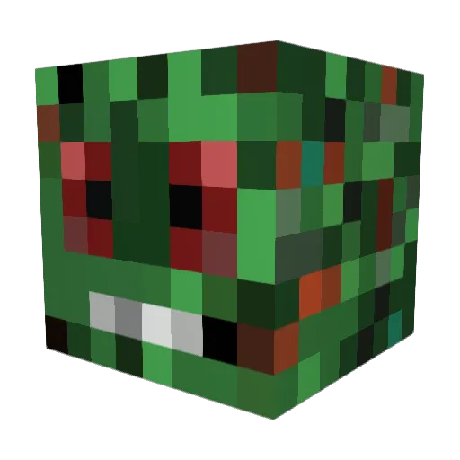 Sattobi Minecraft avatar head, 3D render