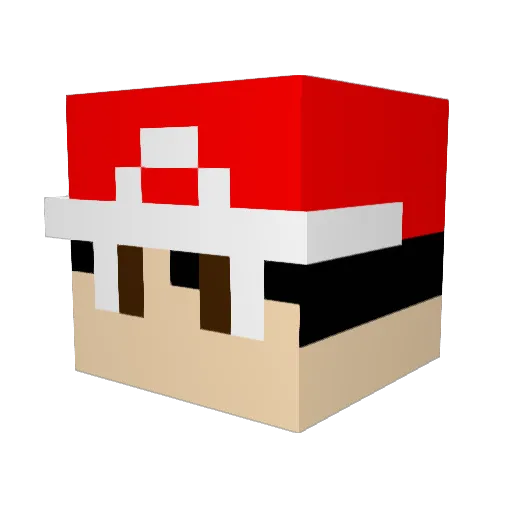 Sattosi Minecraft avatar head, 3D render