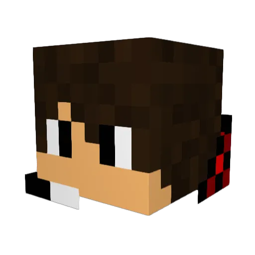 Satuc Minecraft avatar head, 3D render