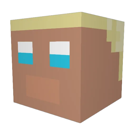 Satullo Minecraft avatar head, 3D render