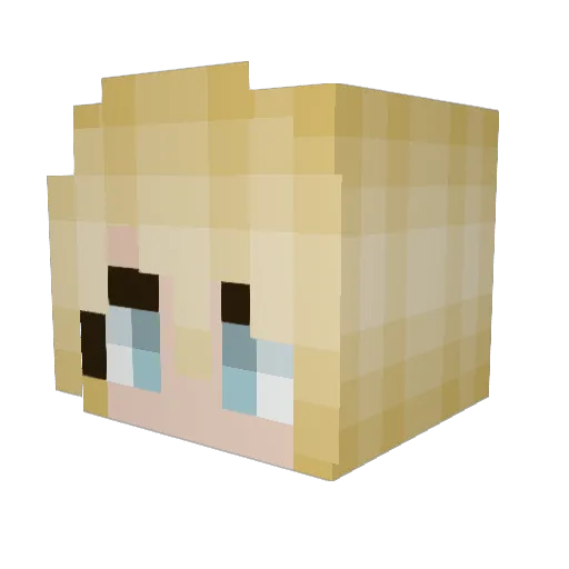 Satumon Minecraft avatar head, 3D render