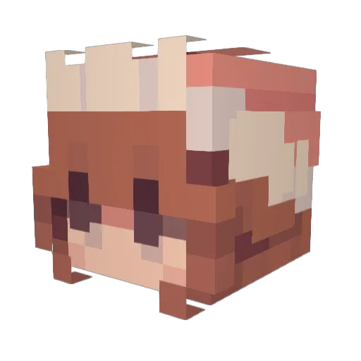 Saturday21 Minecraft avatar head, 3D render