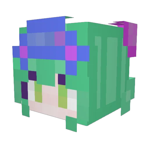 Saturday_TVOZE Minecraft avatar head, 3D render