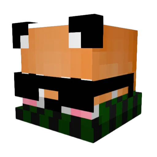 SaturdaysWarrior Minecraft avatar head, 3D render