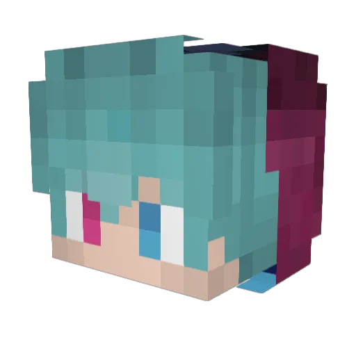 Saturn02 Minecraft avatar head, 3D render