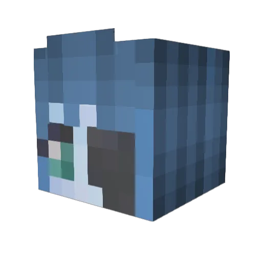 Saturn222 Minecraft avatar head, 3D render