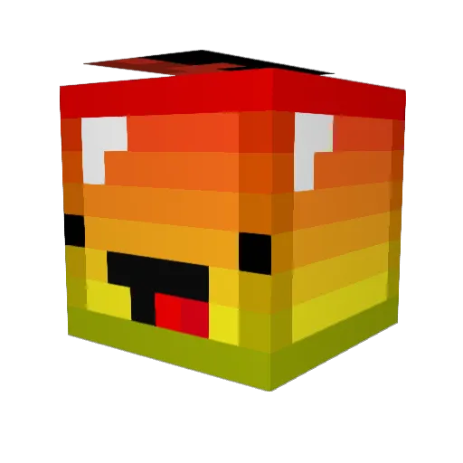 SaturnRX93 Minecraft avatar head, 3D render