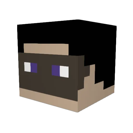 SaturnStar54 Minecraft avatar head, 3D render