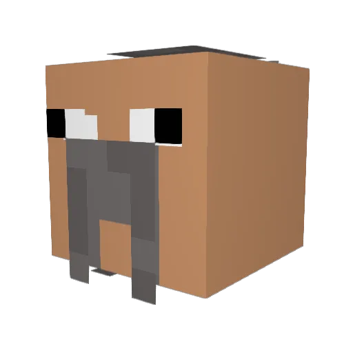 Saturn_D Minecraft avatar head, 3D render