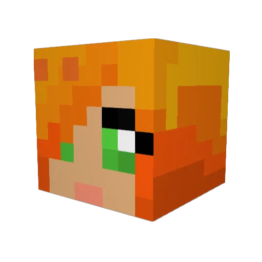 Saturnavia Minecraft avatar head, 3D render
