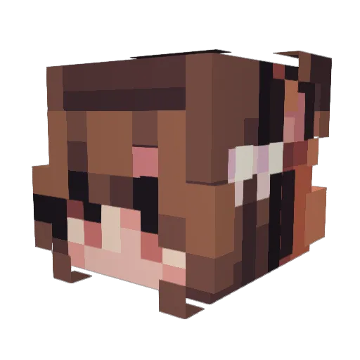 Saturneater_ Minecraft avatar head, 3D render