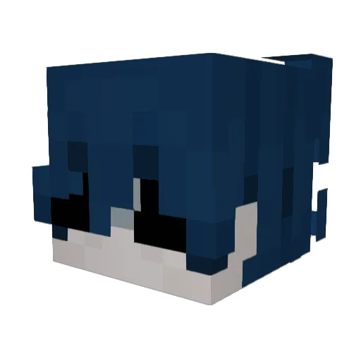 Saturnoz Minecraft avatar head, 3D render