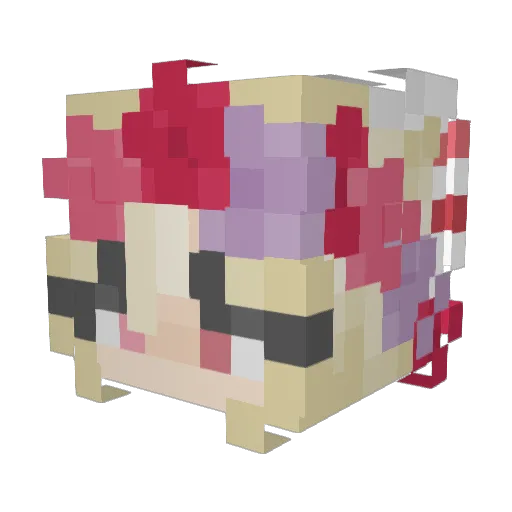 SaturnsBunn Minecraft avatar head, 3D render
